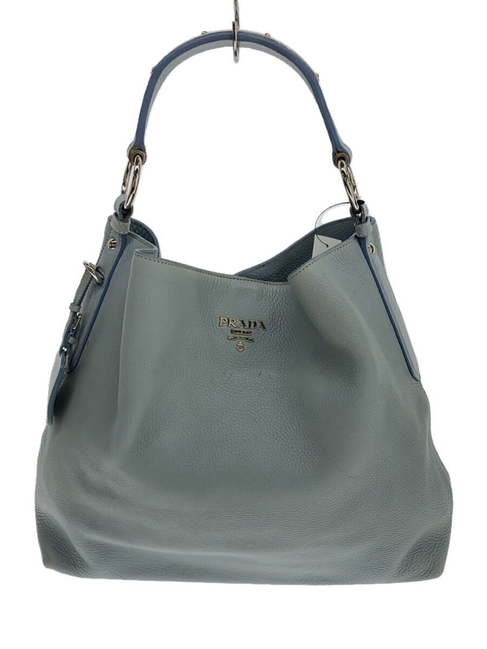 Prada Hobo Bag Shoulder Leather Blue